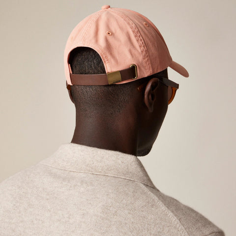 Washed canvas baseball cap