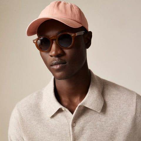 Washed canvas baseball cap