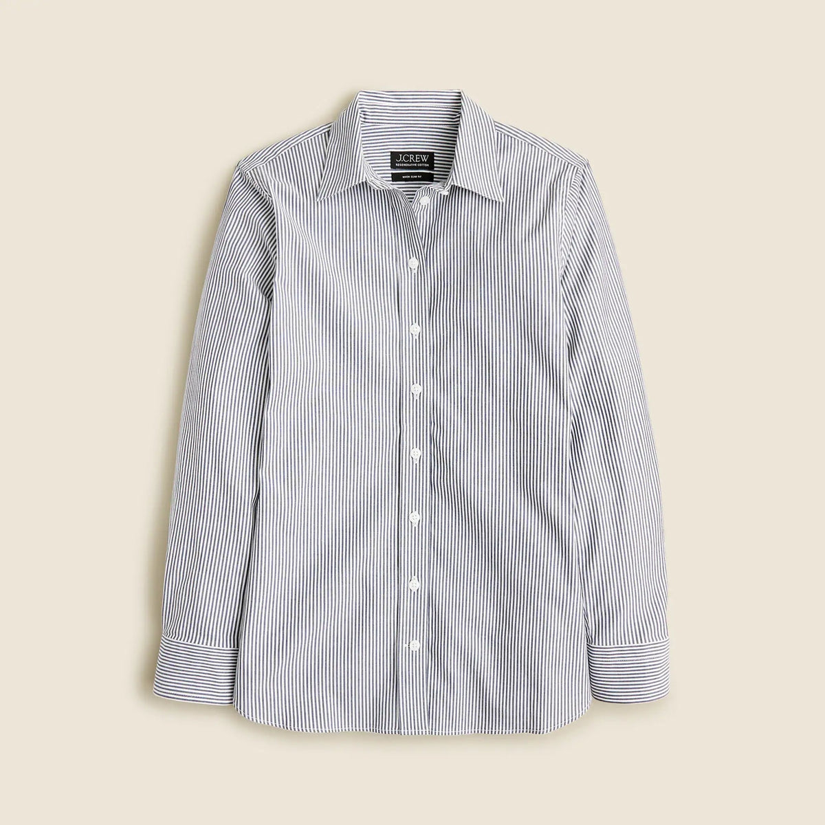 Wren slim shirt in striped stretch cotton poplin blend