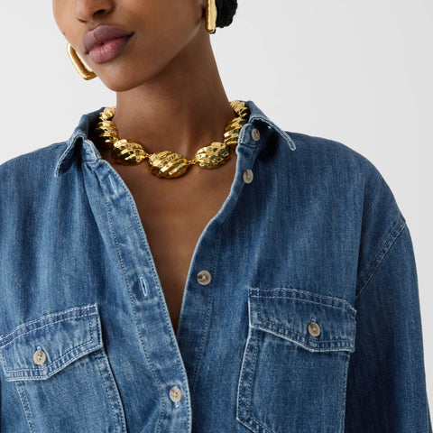 Garçon classic chambray shirt in Neela wash