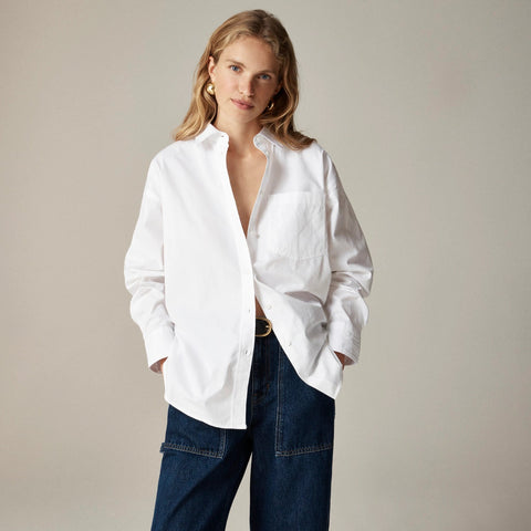 Petite Étienne oversized shirt in lightweight oxford