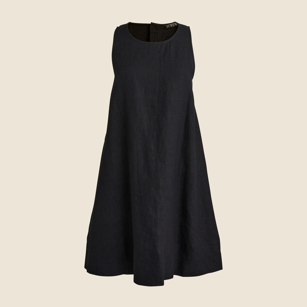 Petite Maxine button-back dress in linen