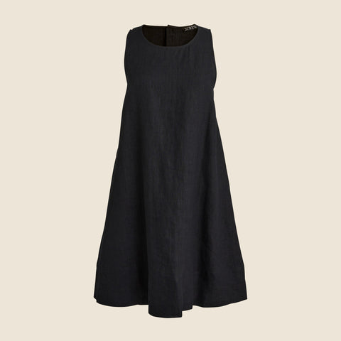 Petite Maxine button-back dress in linen