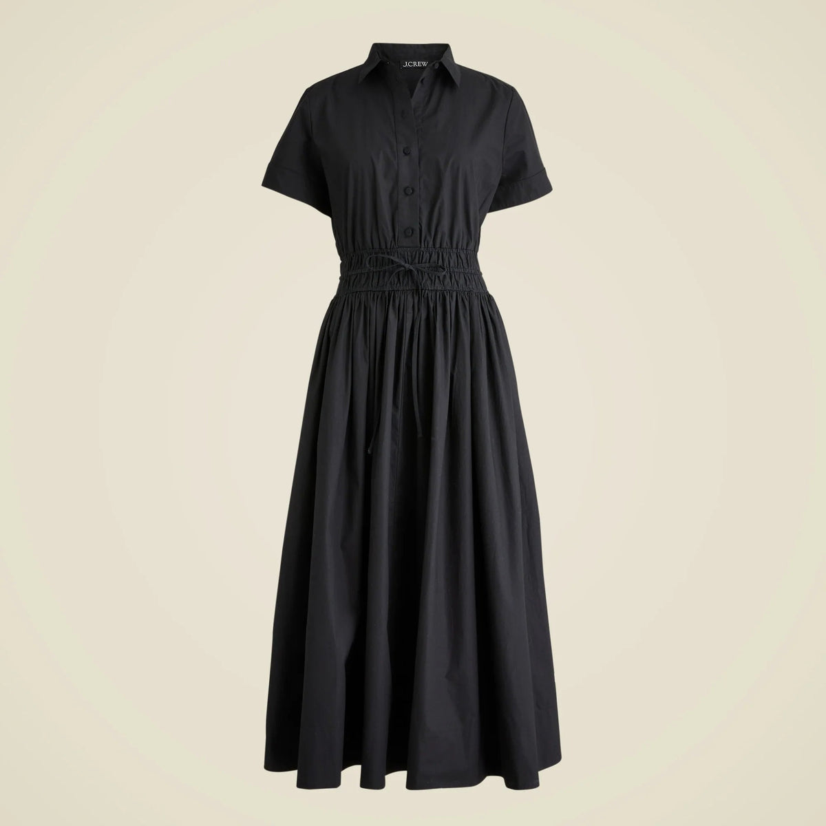 Petite Elena shirt-dress in cotton poplin