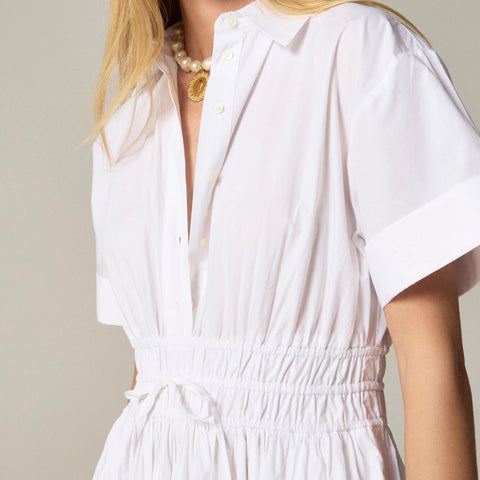 Elena shirt-dress in cotton poplin