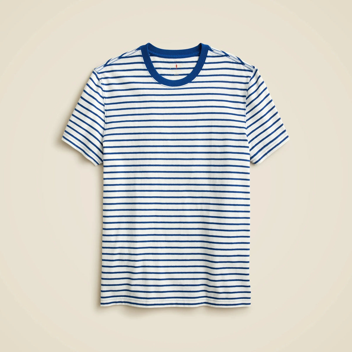 Vintage-wash cotton T-shirt in stripe