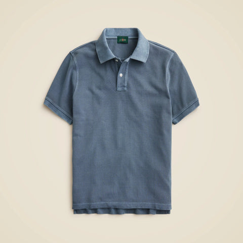 Tall washed piqué polo shirt
