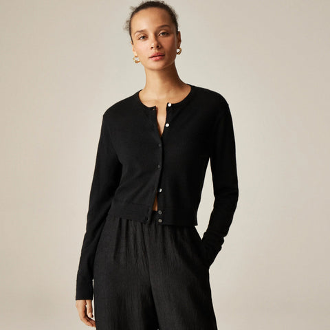 Featherweight cashmere cardigan