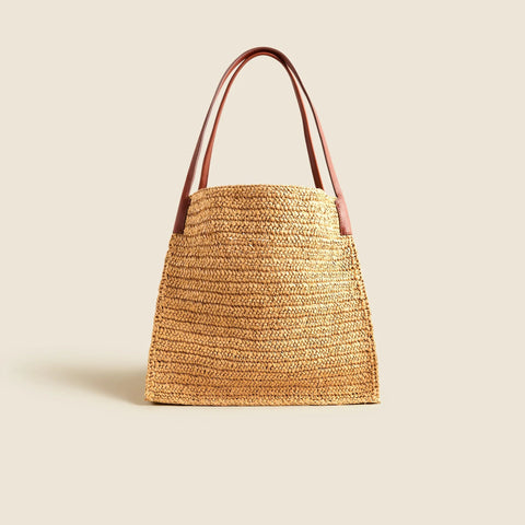 Large handknotted packable tote bag