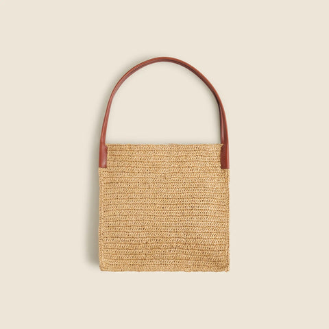 Large handknotted packable tote bag