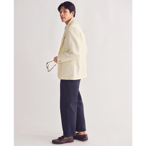 Crosby Classic-fit suit jacket in Italian linen-cotton blend