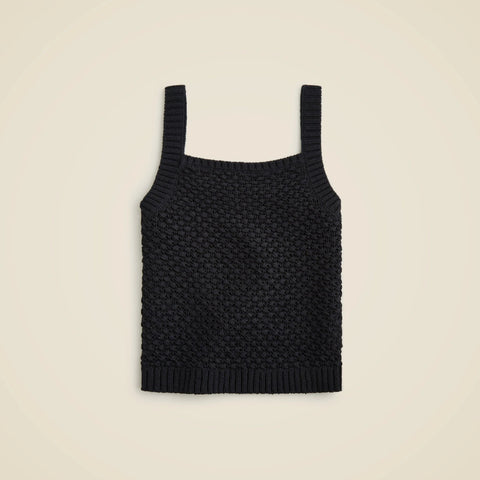 Basket-stitch sweater-tank