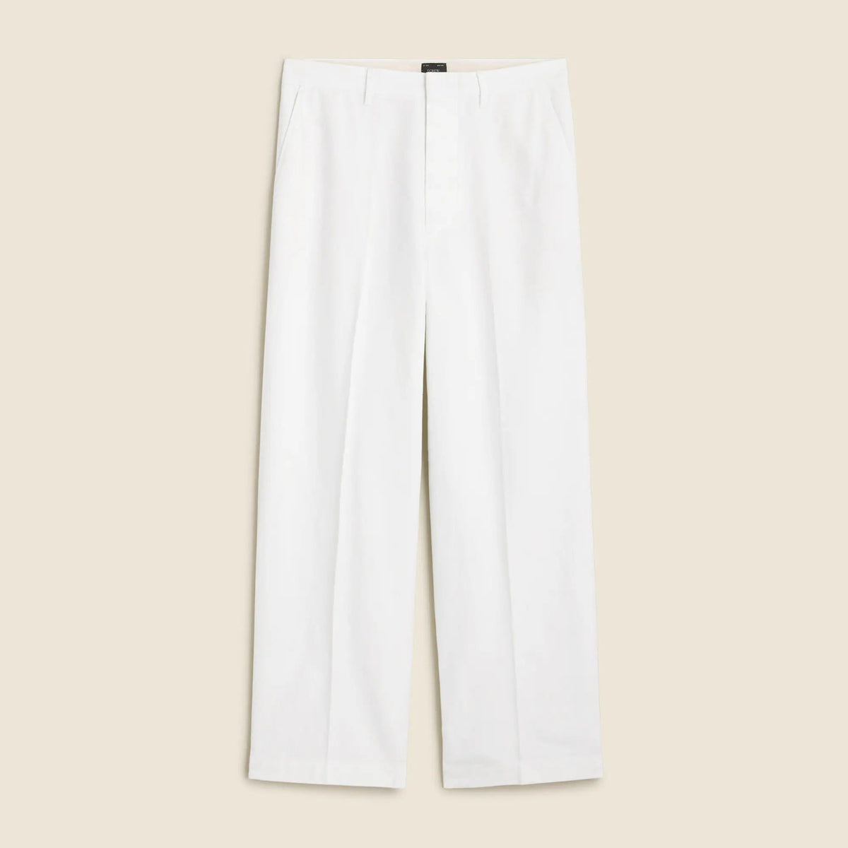 Creased summer trouser in cotton-linen blend