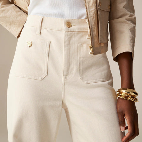 Sailor denim trouser in ecru