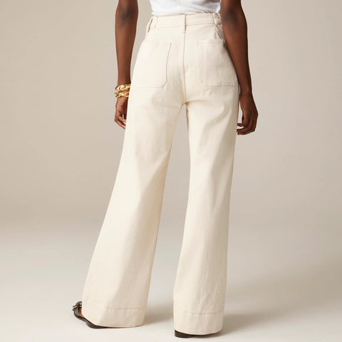 Sailor denim trouser in ecru