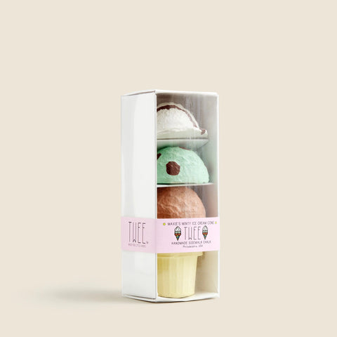 TWEE Maxie's minty ice cream cone handmade sidewalk chalk