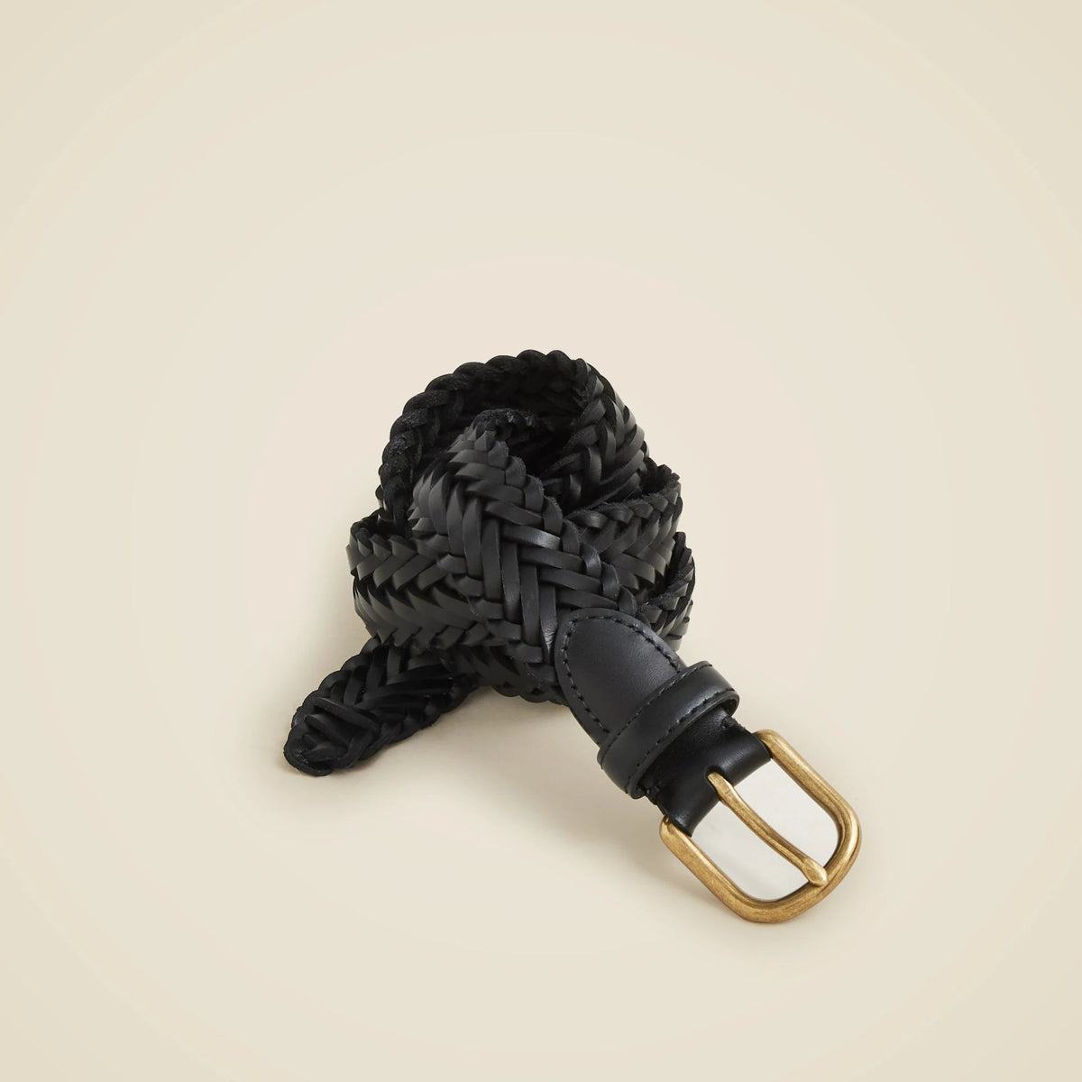 Kids' braided leather belt