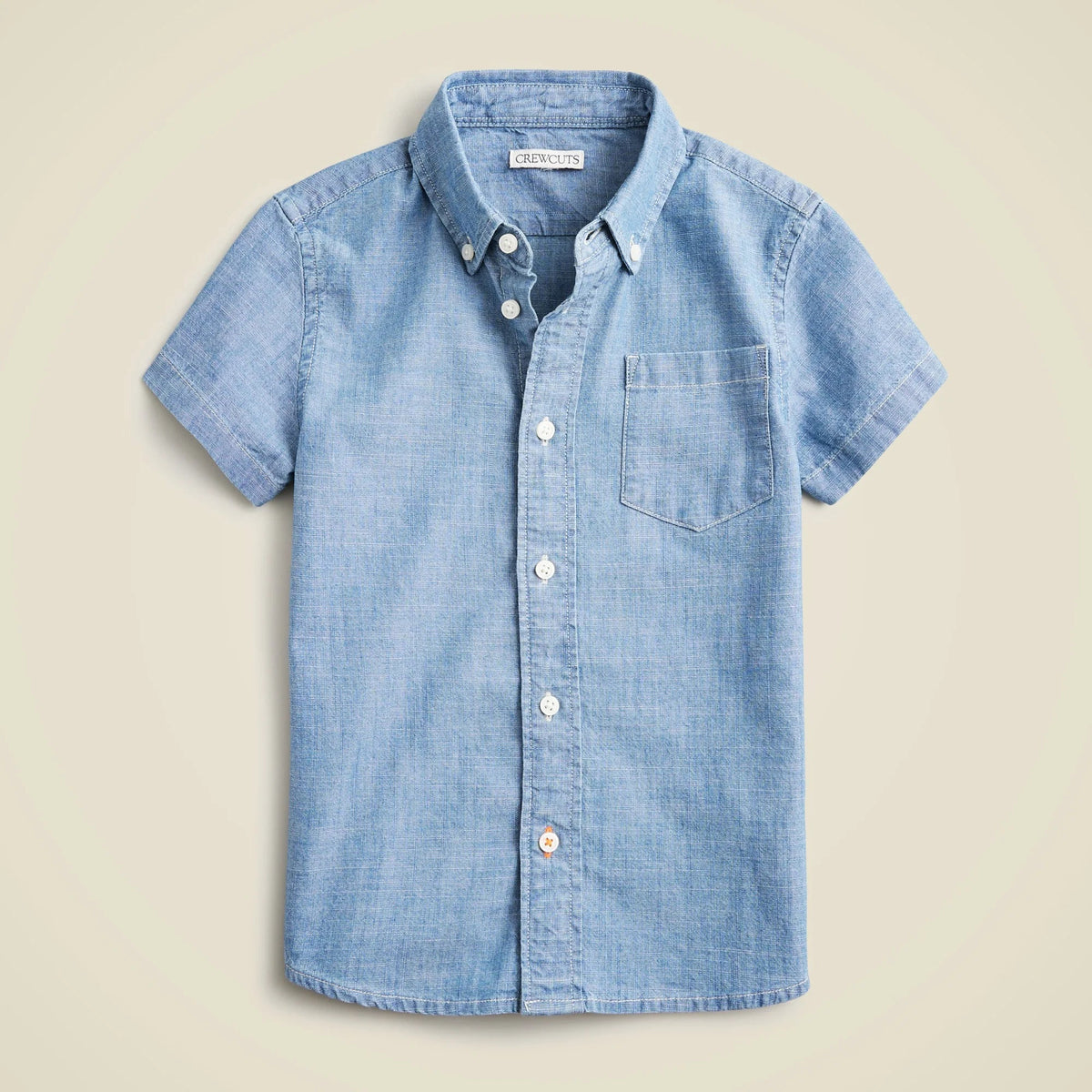 Kids' short-sleeve chambray shirt