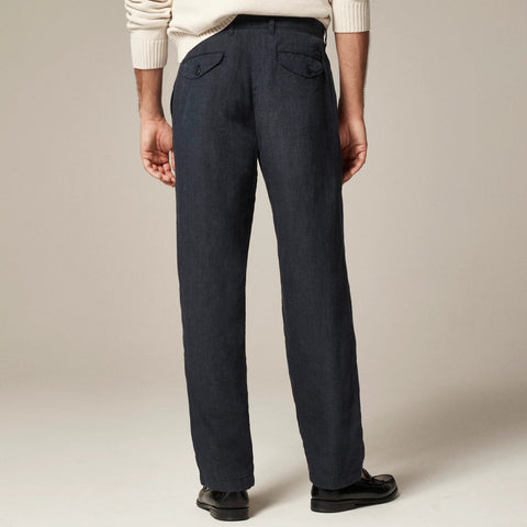 Classic-fit linen trouser