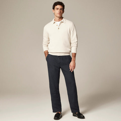 Classic-fit linen trouser