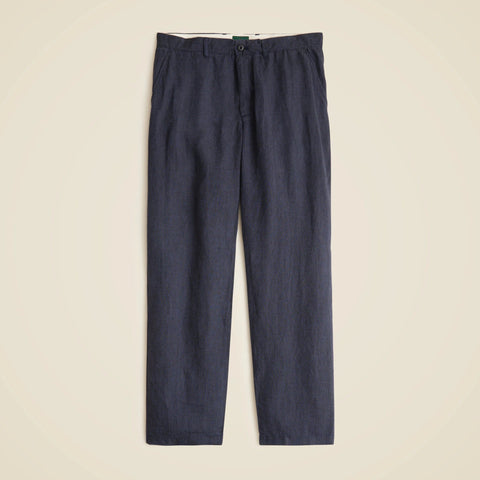 Classic-fit linen trouser