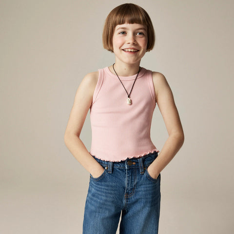 Girls' everyday tank top in vintage rib