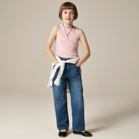 Girls' everyday tank top in vintage rib