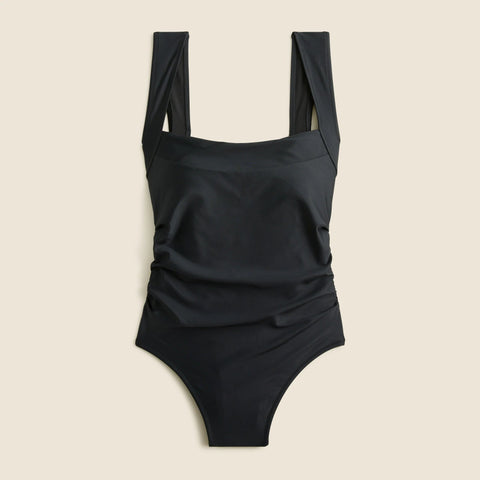 Nia ruched squareneck one-piece