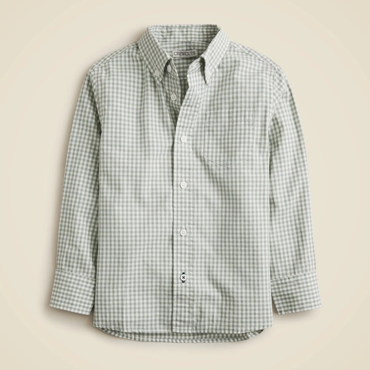 Kids' stretch poplin button-down in gingham