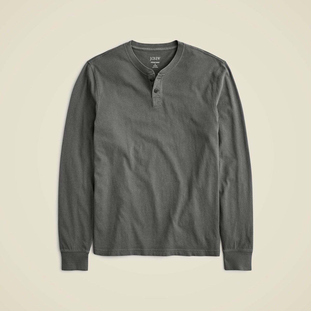 Vintage-wash cotton henley