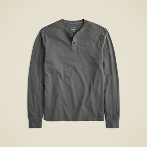 Vintage-wash cotton henley