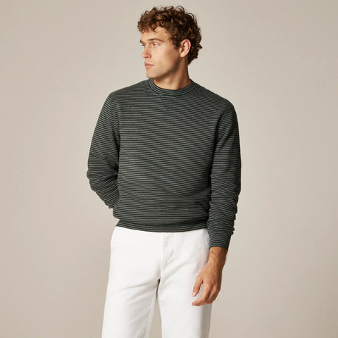 Lightweight french terry sweatshirt in stripe