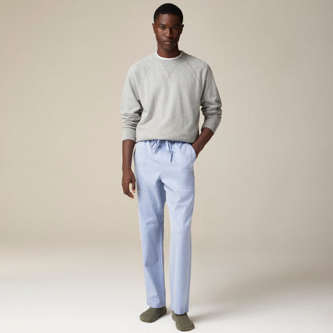 Pajama pant in cotton herringbone