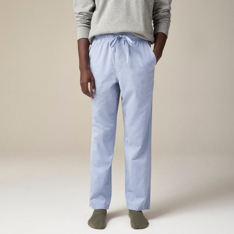 Pajama pant in cotton herringbone