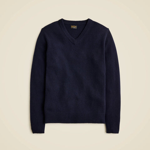 Relaxed midweight cashmere V-neck sweater