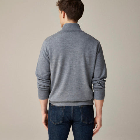 Merino wool half-zip sweater