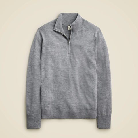 Merino wool half-zip sweater