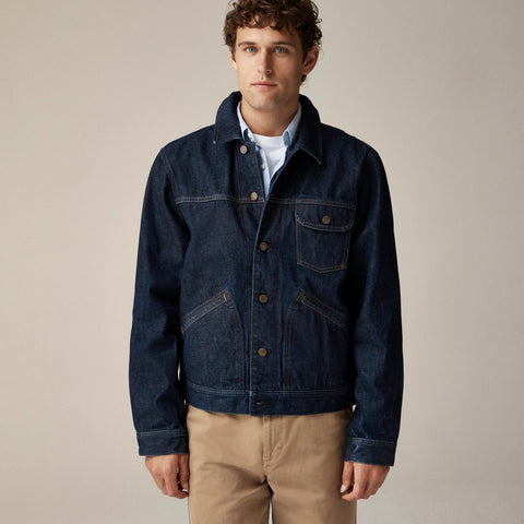 Trucker jacket in selvedge Japanese denim