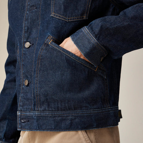 Trucker jacket in selvedge Japanese denim