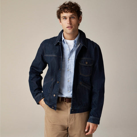 Trucker jacket in selvedge Japanese denim