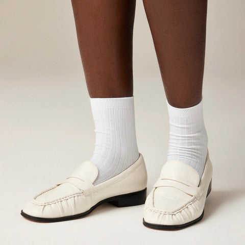 Ribbed cotton bootie socks three-pack