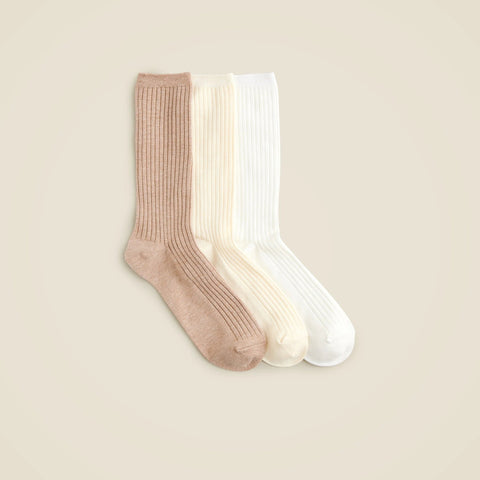 Cozy ribbed trouser socks three-pack