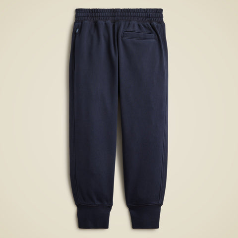 Kids' garment-dyed slim-slouchy jogger pant in terry