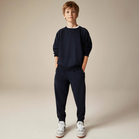 Kids' garment-dyed slim-slouchy jogger pant in terry