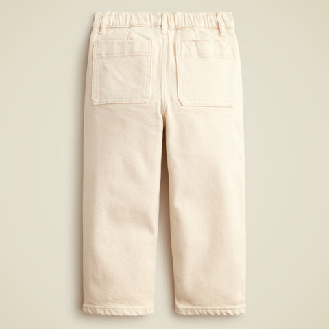 Kids' pull-on jean in ecru wash
