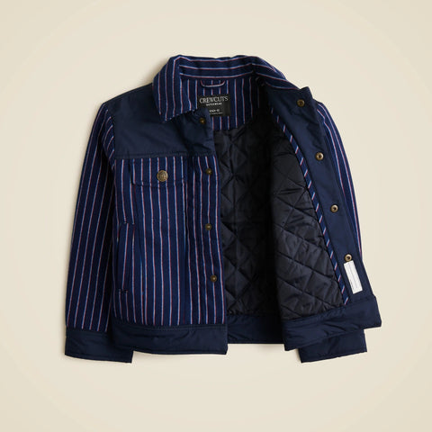 Kids' faux-wool jacket in pinstripe