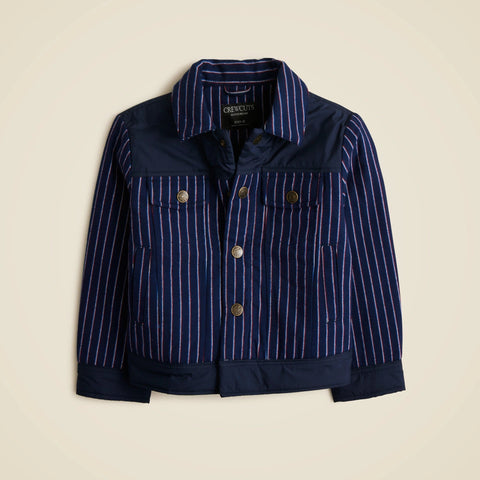 Kids' faux-wool jacket in pinstripe