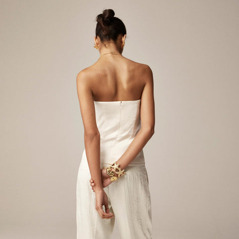 Anna October© X J.Crew corset top in stretch satin