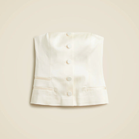 Anna October© X J.Crew corset top in stretch satin