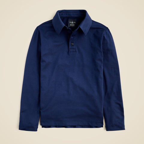 Kids' long-sleeve tech polo shirt